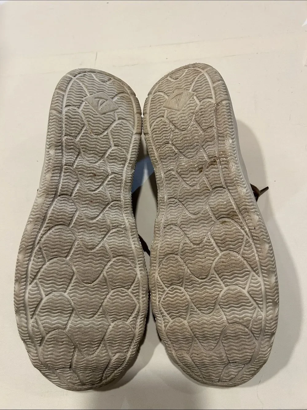 Sperry Brown Oxfords with White Soles